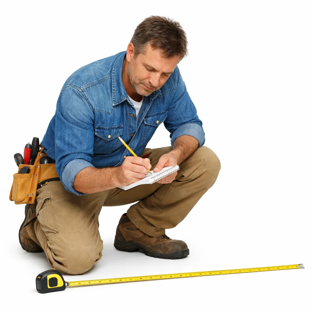 Специалист проводит замеры на объекте